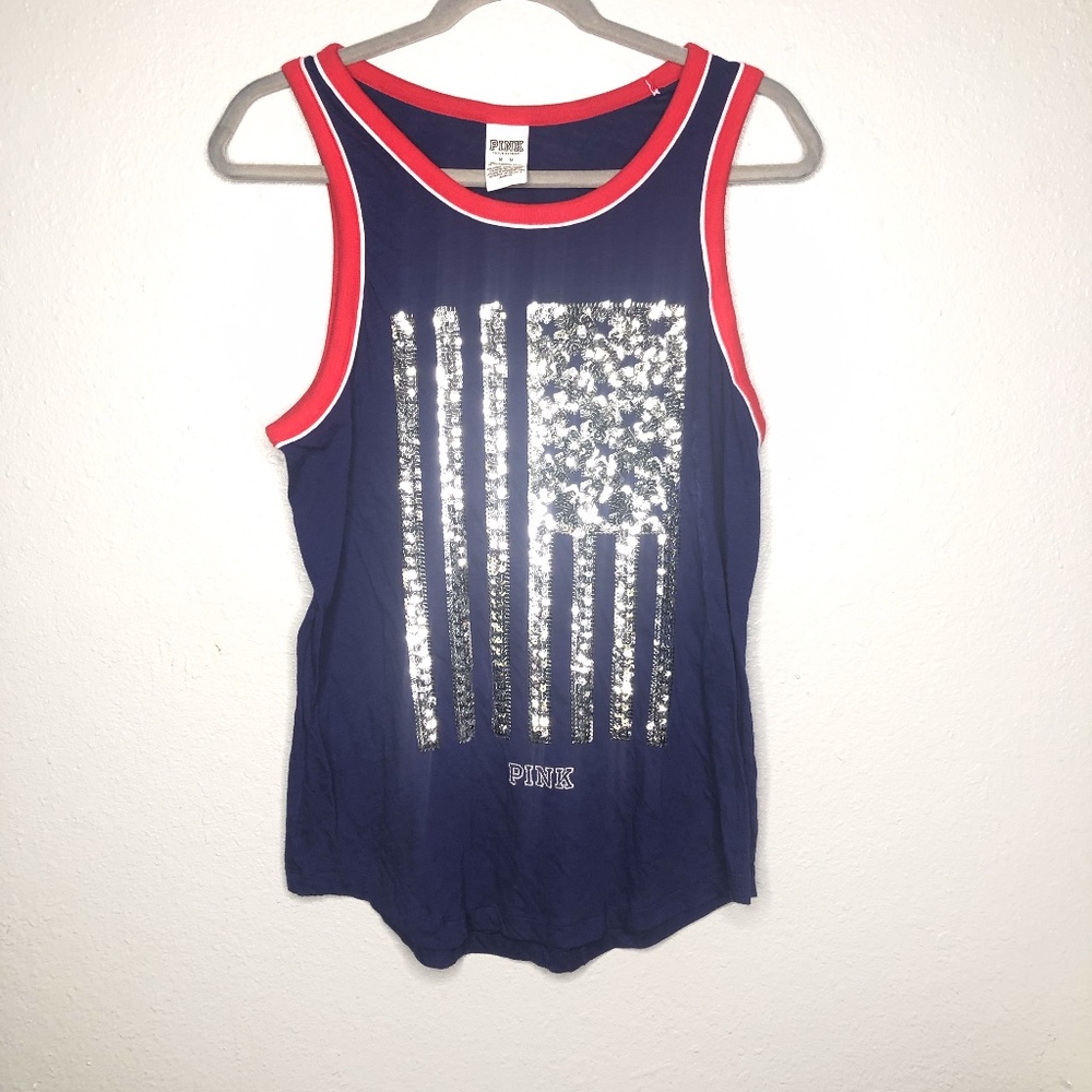 PINK Victoria's Secret Tank Top Red/white/blue Med